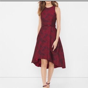 WHBM Red Floral Holiday Dress